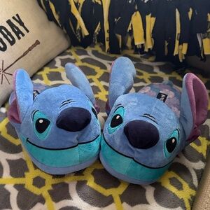 Disney Lilo & Stitch Plush Slippers - Blue Stitch Character